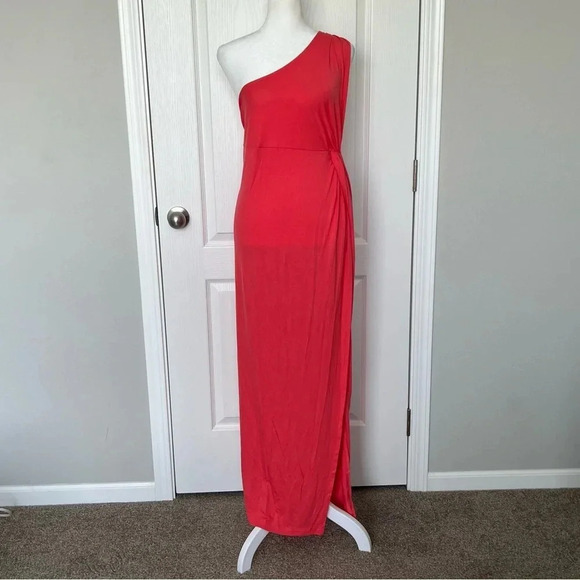 NWOT Free People Beach Coral One Shoulder Tie Swim Cover-up Size Large - Picture 1 of 10